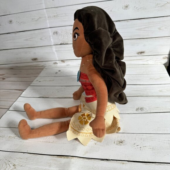 Disney Store Moana 18' Plush Doll With Long Velvety Hair & Polynesian Outfit - Picture 6 of 8